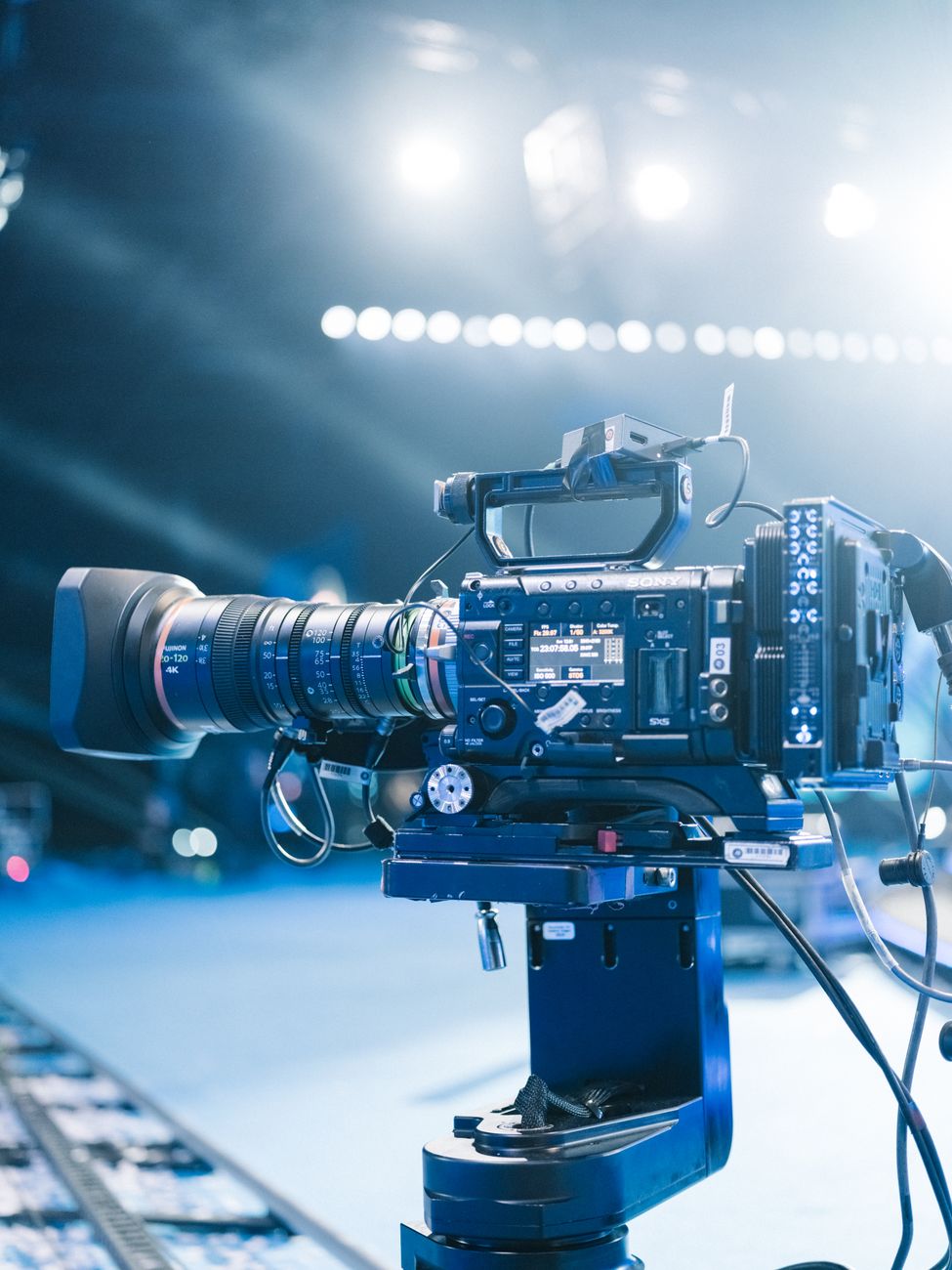 Professional video production camera and analysts